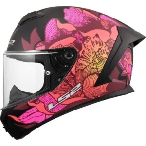LS2 FF820 RAPID III POPPIES II BLACK PINK 168200411
