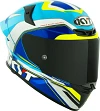 HELMET TT-REVO GRAND PRIX WHITE/LIGHT BLUE /E06 (XL) - KYT