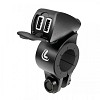 ΦΟΡΤΙΣΤΗΣ USB ΔΙΠΛΟΣ TREK 12/24V 5400MA ΜΕ ΒΑΣΗ ΣΤΗΡΙΞΗΣ ΤΙΜΟΝΙΟΥ 21-32MM ΚΑΙ ΚΑΛΩΔΙΟ 150CM ΑΔΙΑΒΡΟΧΟΣ
