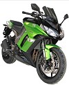 FABBRI Ανεμοθώρακας-Ζελατίνα NAKED ΜΑΥΡΗ MAT KAWASAKI Z1000SX (K126/XDX)