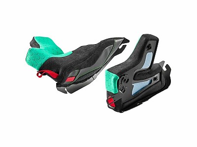 SP.CHEEK PADS.RACING.M-L.32 MM.GREEN.STD L.X803/ULTRA/RS ULTRA - NOLAN