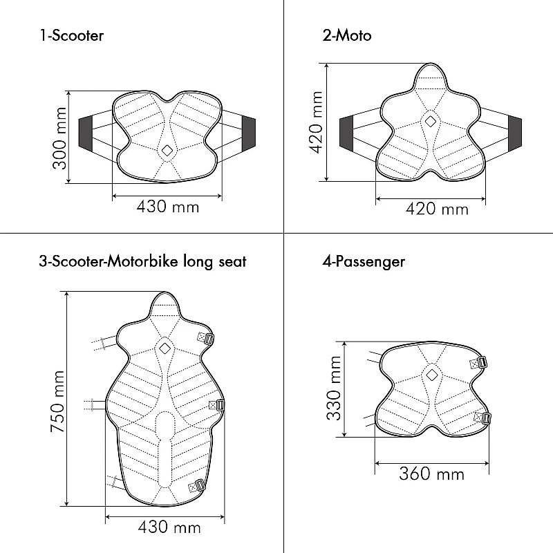 Cool Fresh Seat Cover Black Scooter (326N1) - Tucano Urbano