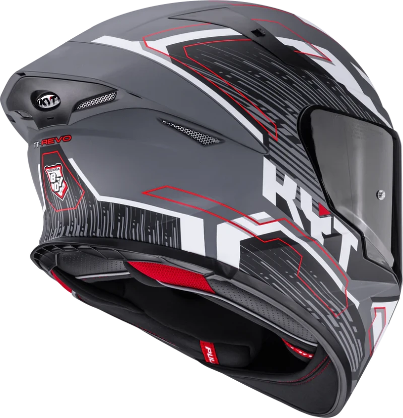 HELMET KYT TT-REVO SPEEDING MATT GRL GREY/BLK /E06 (2XL) - KYT
