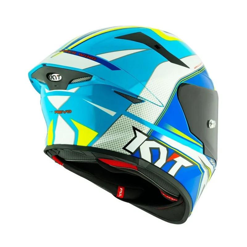HELMET TT-REVO GRAND PRIX WHITE/LIGHT BLUE /E06 (XL) - KYT
