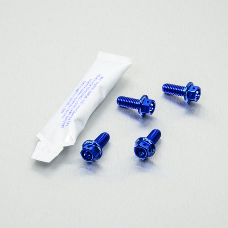 Aluminium Chain Guard Mount Bolt Kit Race Spec Etched Blue