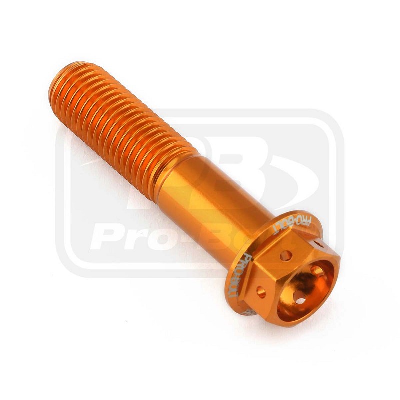 ΒΙΔΕΣ ΕΞΑΓΩΝΕΣ (ΧΑΡΑΓΜΕΝΕΣ) PRO-BOLT Aluminium Flanged Hex Head Bolt M10x(1.25mm)x45mm Race Spec Etched (LHX1045FRE)