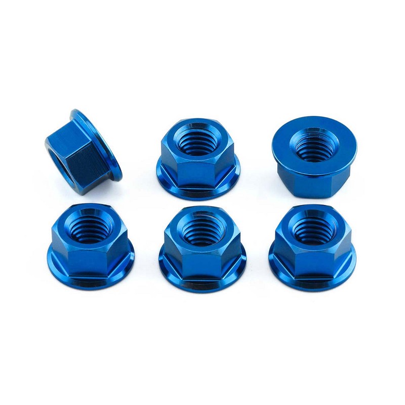 ΠΑΞΙΜΑΔΙΑ TITANIOY PRO-BOLT (TI6SPN8B) Titanium Sprocket Nuts M8x(1.25mm) Pack x6 Blue