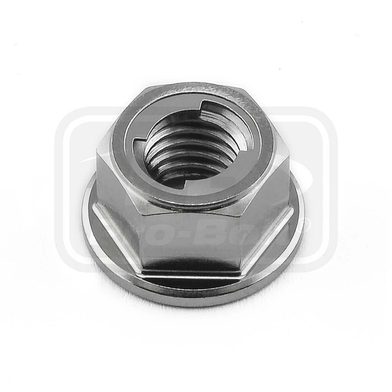 ΠΑΞΙΜΑΔΙΑ TITANIOY PRO-BOLT (TILOCKNUT8) Titanium Flanged Metal Lock Nut M8x(1.25mm) Natural