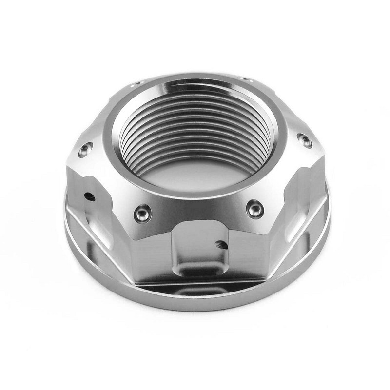 ΠΑΞΙΜΑΔΙΑ TITANIOY PRO-BOLT (TINUT25150003DZ2) Titanium Flanged Axle Nut M25x(1.50mm) Drilled Rear Wheel Natural tural