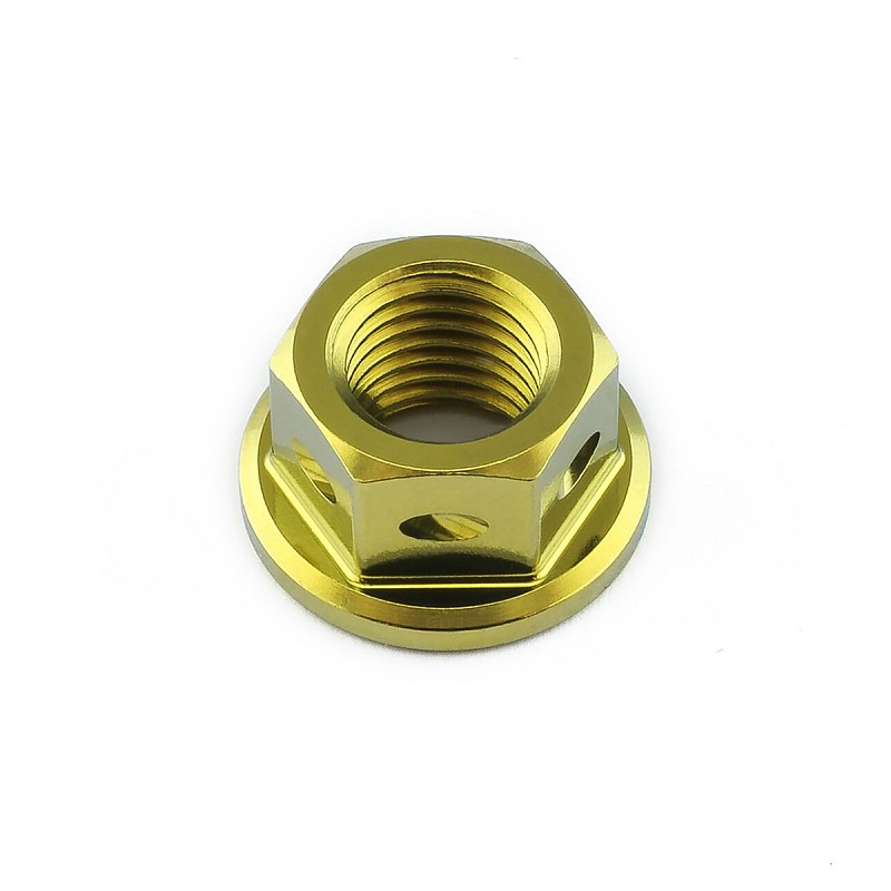 PRO-BOLT ΠΑΞΙΜΑΔΙΑ Titanium Sprocket Nuts M10x(1.25mm) Drilled Gold