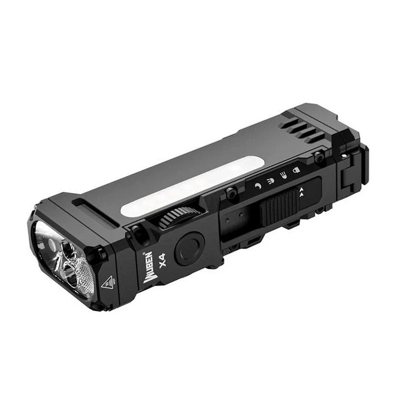 Φακός WUBEN X4 Black Compact Multi-Function 1500 Lumen EDC Tactical