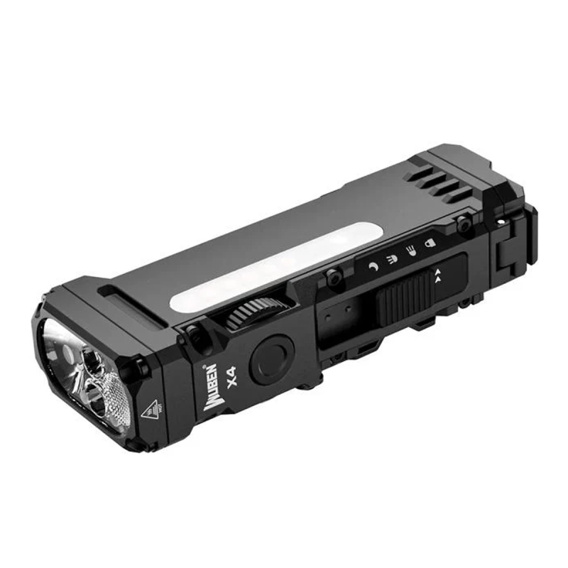 Φακός WUBEN X4 Black Compact Multi-Function 1500 Lumen EDC Tactical