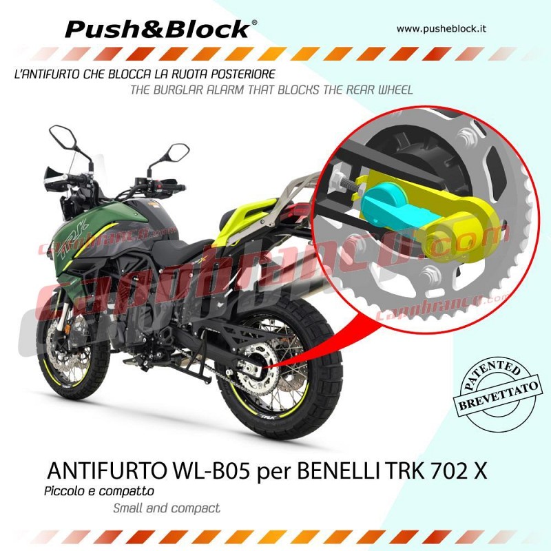 WHEEL & LOCK ΚΛΕΙΔΑΡΙΑ ΠΙΣΩ ΤΡΟΧΟΥ BENELLI TRK 702 E / 702 X (2023 - 24)