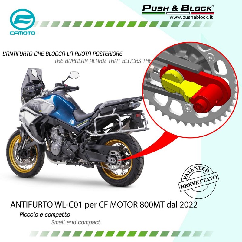 WHEEL & LOCK ΚΛΕΙΔΑΡΙΑ ΠΙΣΩ ΤΡΟΧΟΥ CF MOTO 800MT (2022 - 24)