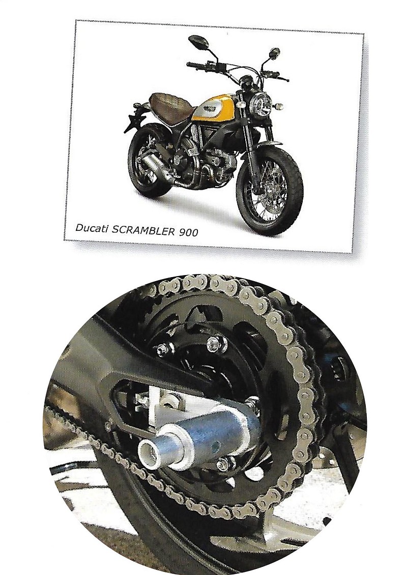 WHEEL & LOCK ΚΛΕΙΔΑΡΙΑ ΠΙΣΩ ΤΡΟΧΟΥ DUCATI Scrambler 800 (2017- 24)