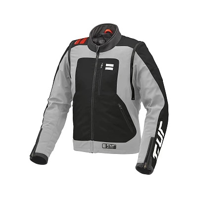 J-THREE ARM LINK Jacket Light Grey-Red (S) - T.UR
