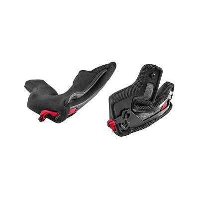 SP.CHEEK PADS.CLIMA COMFORT.XXXL.BLACK-RED.NCOM.N80-8 - NOLAN