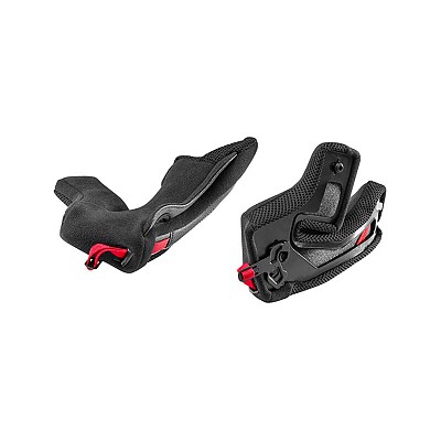 SP.CHEEK PADS.CLIMA COMFORT.XL.BLACK-RED.NCOM.N80-8 - NOLAN
