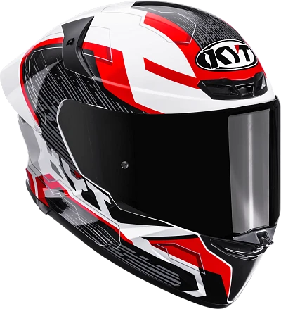 HELMET KYT TT-REVO SPEEDING WHT/RED /E06 (XL) - KYT