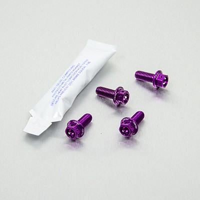 Aluminium Chain Guard Mount Bolt Kit Race Spec Etched Purple