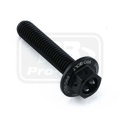 ΒΙΔΕΣ ΕΞΑΓΩΝΕΣ (ΧΑΡΑΓΜΕΝΕΣ) PRO-BOLT Aluminium Flanged Hex Bodywork Bolt M5x(0.80mm)x25mm Race Spec Etched (LBWHX525RE)