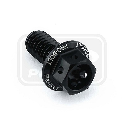 ΒΙΔΕΣ ΕΞΑΓΩΝΕΣ (ΧΑΡΑΓΜΕΝΕΣ) PRO-BOLT Aluminium Flanged Hex Head Bolt M6x(1.00mm)x12mm Race Spec Etched (LHX612RE)