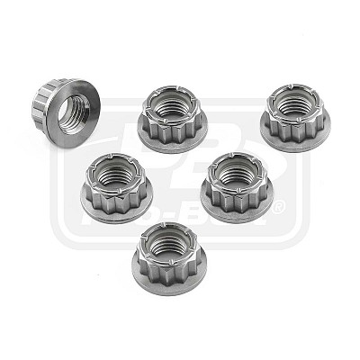 ΠΑΞΙΜΑΔΙΑ TITANIOY PRO-BOLT (TI6SPN10BH) Titanium Sprocket Nuts M10x(1.25mm) Bi-Hex Lock (Pack x6) ΓΡΑΝΑΖΙΟΥ Natural