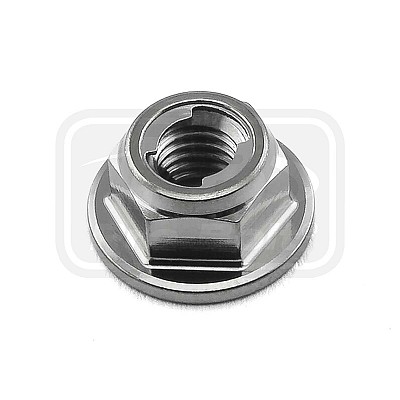 ΠΑΞΙΜΑΔΙΑ TITANIOY PRO-BOLT (TILOCKNUT6) Titanium Flanged Metal Lock Nut M6x(1.00mm) Natural