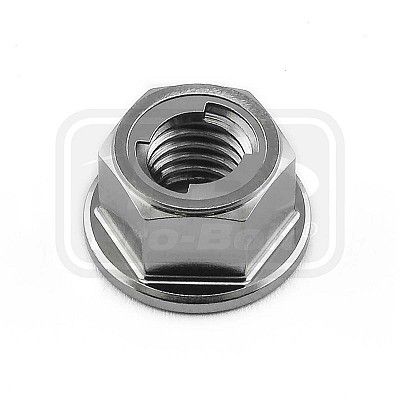 ΠΑΞΙΜΑΔΙΑ TITANIOY PRO-BOLT (TILOCKNUT8) Titanium Flanged Metal Lock Nut M8x(1.25mm) Natural