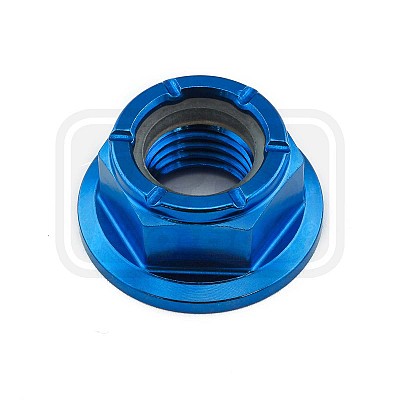 ΠΑΞΙΜΑΔΙΑ TITANIOY PRO-BOLT (TINYNFL12FB) Titanium Flanged Nylon Nut M12x(1.50mm) Blue