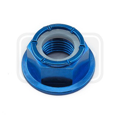 ΠΑΞΙΜΑΔΙΑ TITANIOY PRO-BOLT (TINYNFL12FFB) Titanium Flanged Nylon Nut M12x(1.25mm) Blue
