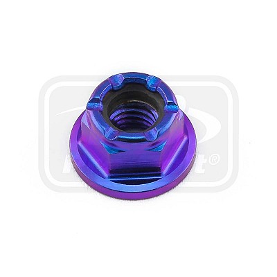 ΠΑΞΙΜΑΔΙΑ TITANIOY PRO-BOLT (TINYNFL5P) Titanium Flanged Nylon Nut M5x(0.80mm) Purple Haze