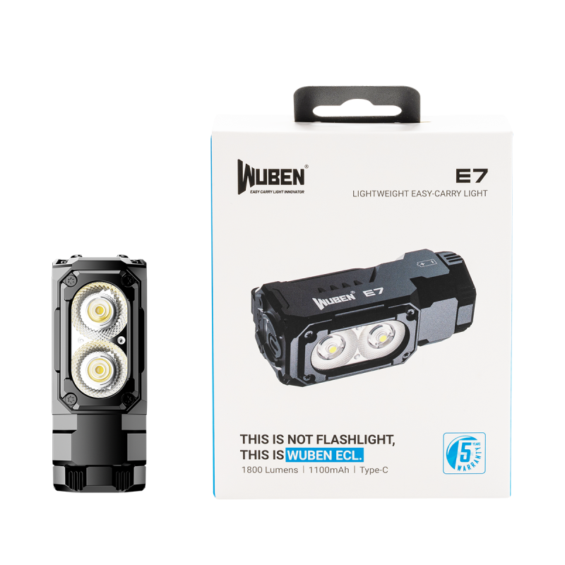 Φακός WUBEN E7 Black Rechargeable Hunting LED Headlamp 1800 lumens