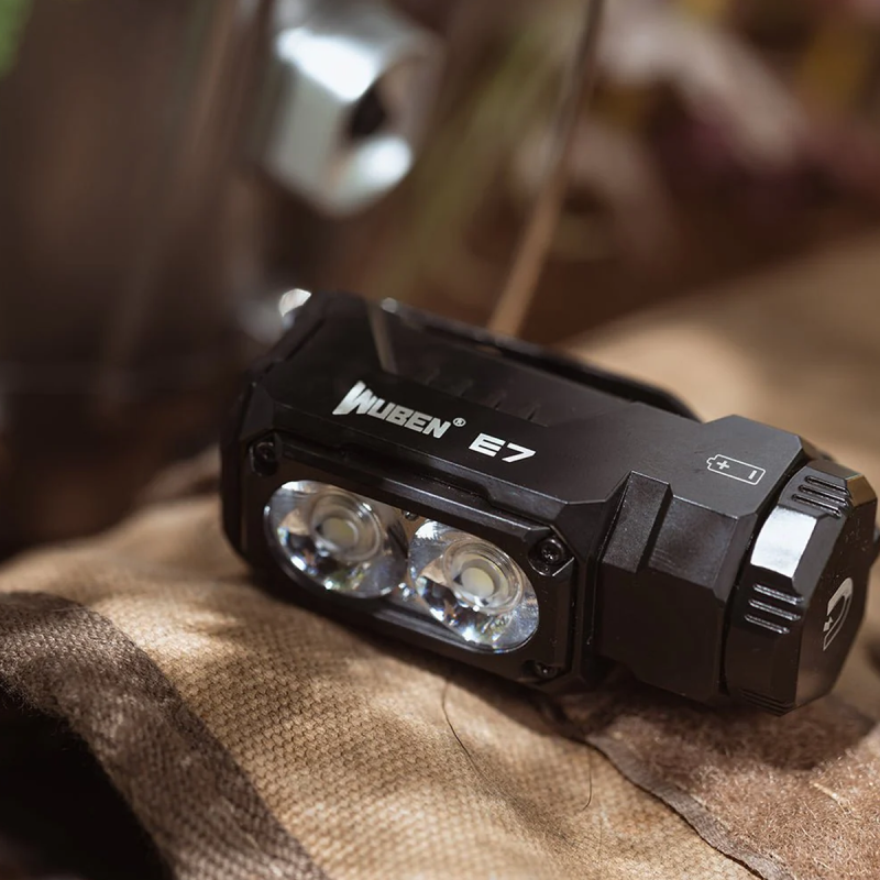 Φακός WUBEN E7 Black Rechargeable Hunting LED Headlamp 1800 lumens