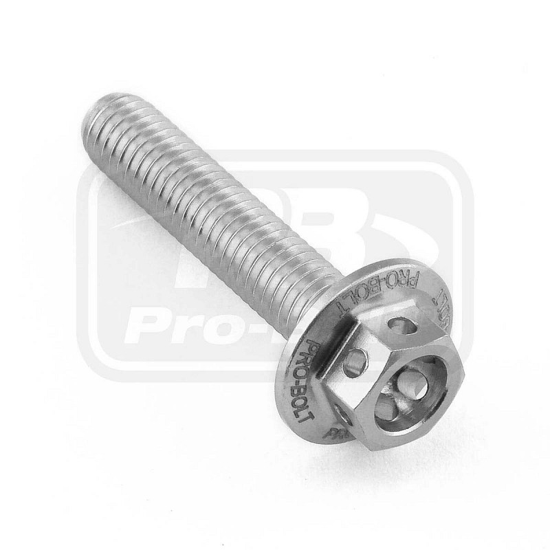 ΒΙΔΕΣ ΕΞΑΓΩΝΕΣ (ΧΑΡΑΓΜΕΝΕΣ) PRO-BOLT Aluminium Flanged Hex Bodywork Bolt M5x(0.80mm)x25mm Race Spec Etched (LBWHX525RE)