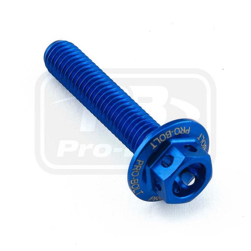 ΒΙΔΕΣ ΕΞΑΓΩΝΕΣ (ΧΑΡΑΓΜΕΝΕΣ) PRO-BOLT Aluminium Flanged Hex Bodywork Bolt M5x(0.80mm)x25mm Race Spec Etched (LBWHX525RE)