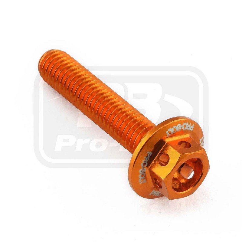 ΒΙΔΕΣ ΕΞΑΓΩΝΕΣ (ΧΑΡΑΓΜΕΝΕΣ) PRO-BOLT Aluminium Flanged Hex Bodywork Bolt M5x(0.80mm)x25mm Race Spec Etched (LBWHX525RE)