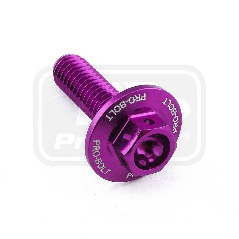 ΒΙΔΕΣ ΕΞΑΓΩΝΕΣ (ΧΑΡΑΓΜΕΝΕΣ) PRO-BOLT Aluminium Flanged Hex Bodywork Bolt M6x(1.00mm)x20mm Race Spec Etched (LBWHX620RE)