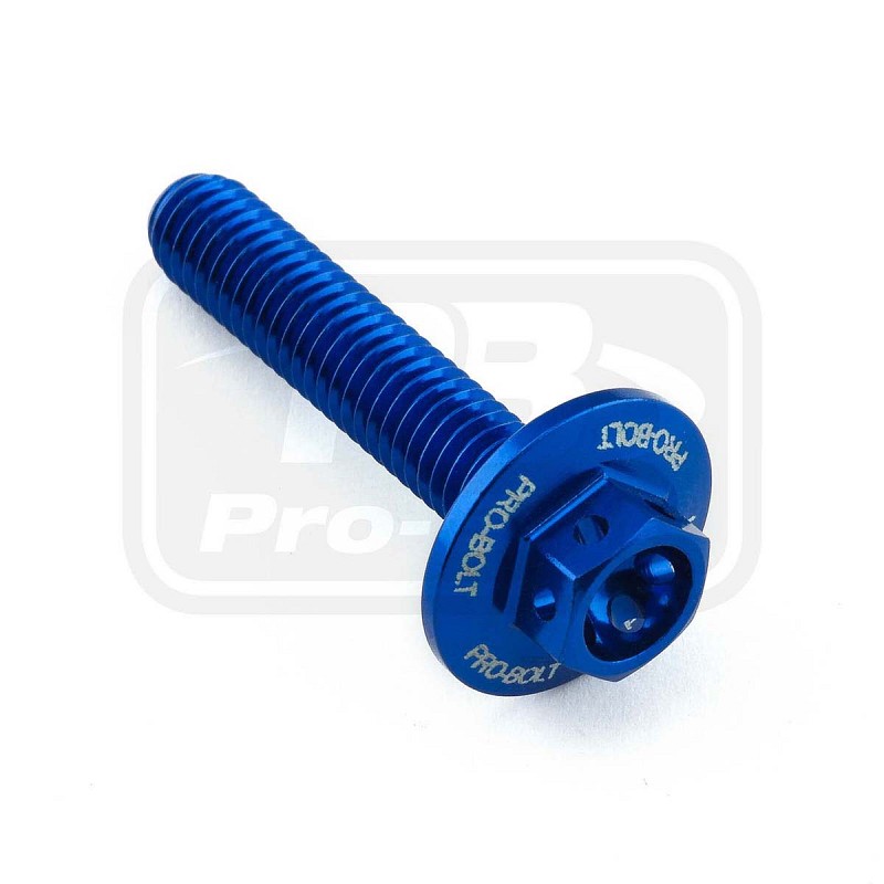 ΒΙΔΕΣ ΕΞΑΓΩΝΕΣ (ΧΑΡΑΓΜΕΝΕΣ) PRO-BOLT Aluminium Flanged Hex Bodywork Bolt M6x(1.00mm)x30mm Race Spec Etched (LBWHX630RE)