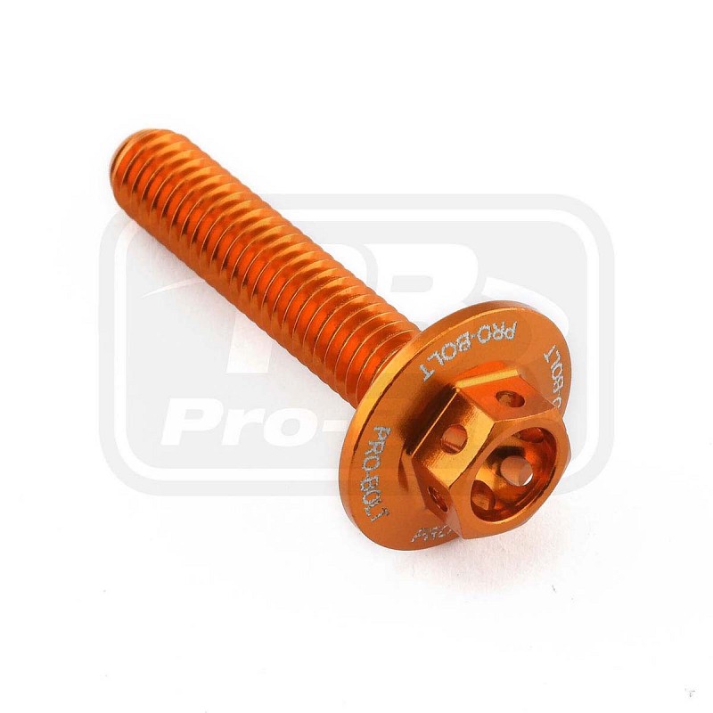 ΒΙΔΕΣ ΕΞΑΓΩΝΕΣ (ΧΑΡΑΓΜΕΝΕΣ) PRO-BOLT Aluminium Flanged Hex Bodywork Bolt M6x(1.00mm)x30mm Race Spec Etched (LBWHX630RE)