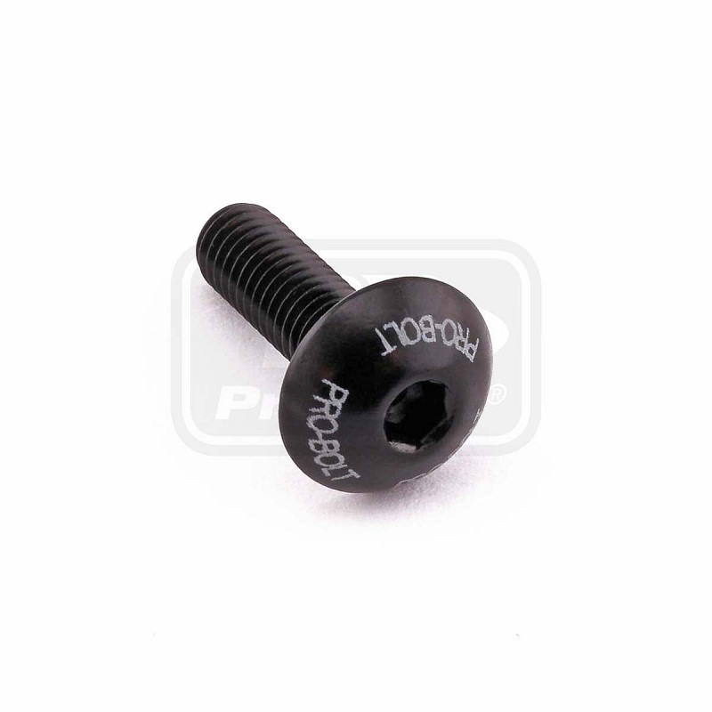 ΒΙΔΕΣ ΠΛΑΤΥΚΕΦΑΛΕΣ PRO-BOLT (LFB516BKE) Aluminium Dome Head Bolt M5x(0.80mm)x16mm Etched Black