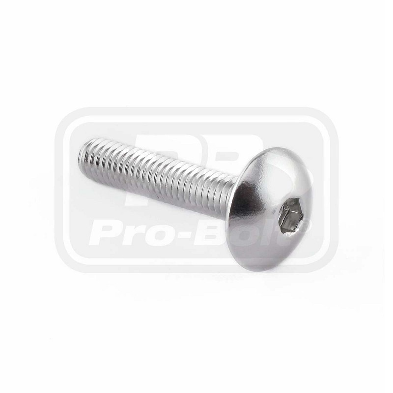 ΒΙΔΕΣ ΠΛΑΤΥΚΕΦΑΛΕΣ PRO-BOLT Aluminium Dome Head Bolt M6x(1.00mm)x30mm (LFB630)