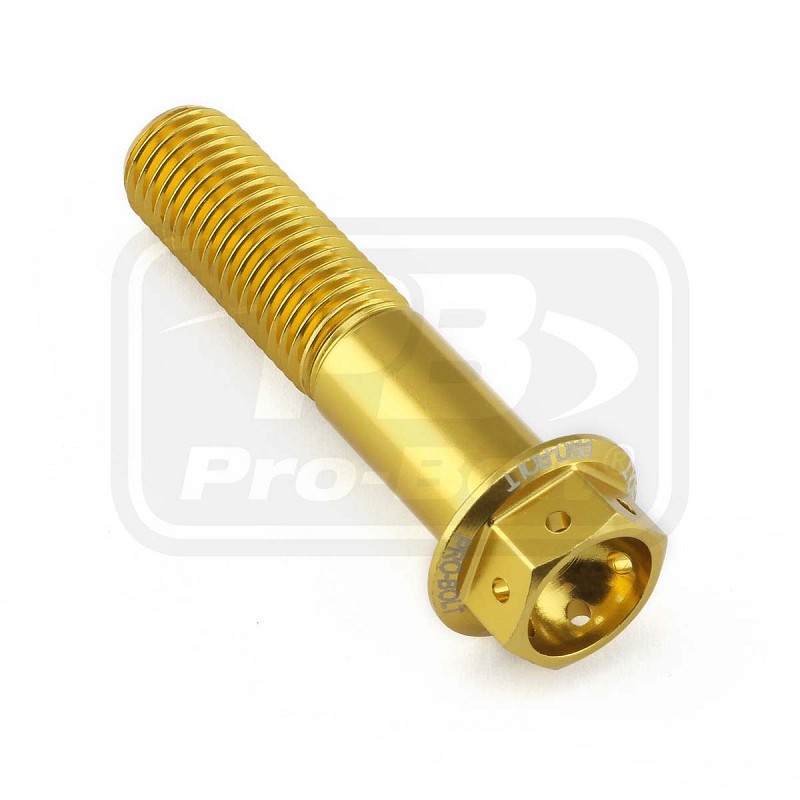 ΒΙΔΕΣ ΕΞΑΓΩΝΕΣ (ΧΑΡΑΓΜΕΝΕΣ) PRO-BOLT Aluminium Flanged Hex Head Bolt M10x(1.25mm)x45mm Race Spec Etched (LHX1045FRE)