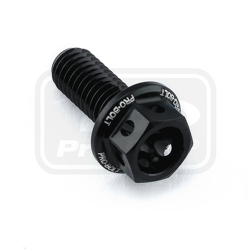 ΒΙΔΕΣ ΕΞΑΓΩΝΕΣ (ΧΑΡΑΓΜΕΝΕΣ) PRO-BOLT Aluminium Flanged Hex Head Bolt M5x(0.80mm)x12mm Race Spec Etched (LHX512RE)