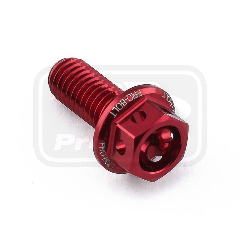 ΒΙΔΕΣ ΕΞΑΓΩΝΕΣ (ΧΑΡΑΓΜΕΝΕΣ) PRO-BOLT Aluminium Flanged Hex Head Bolt M5x(0.80mm)x12mm Race Spec Etched (LHX512RE)