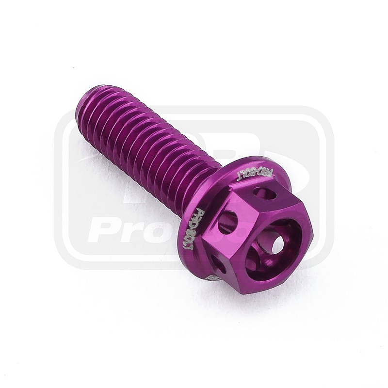 ΒΙΔΕΣ ΕΞΑΓΩΝΕΣ (ΧΑΡΑΓΜΕΝΕΣ) PRO-BOLT Aluminium Flanged Hex Head Bolt M5x(0.80mm)x16mm Race Spec Etched (LHX516RE)