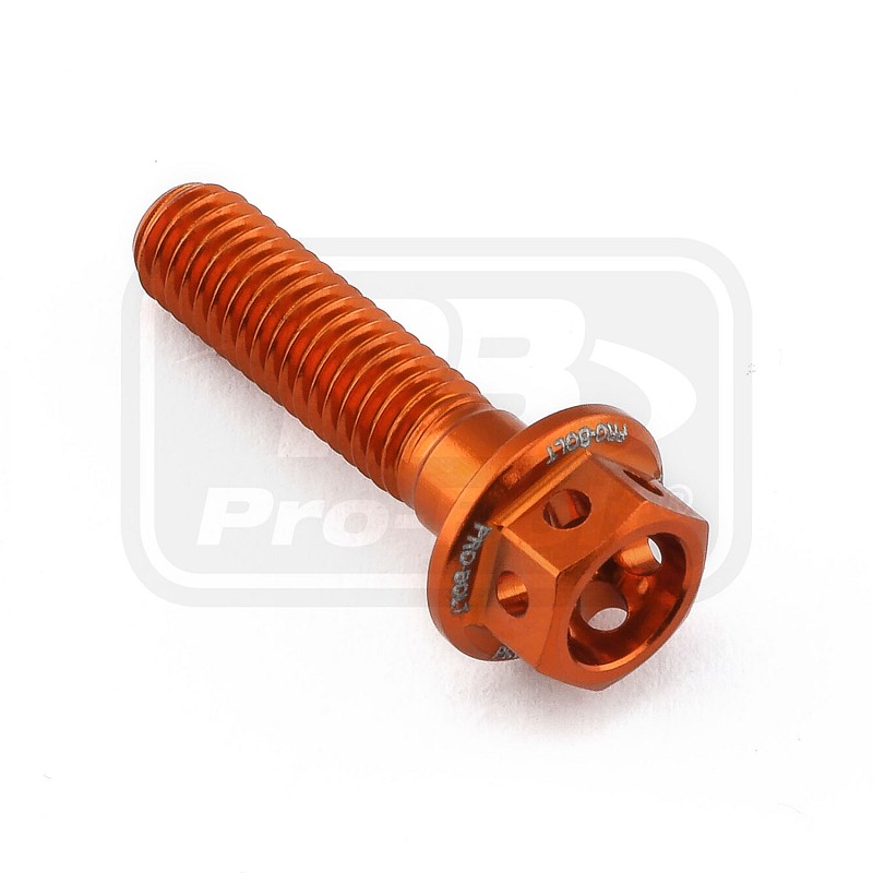 ΒΙΔΕΣ ΕΞΑΓΩΝΕΣ (ΧΑΡΑΓΜΕΝΕΣ) PRO-BOLT Aluminium Flanged Hex Head Bolt M5x(0.80mm)x20mm Race Spec Etched (LHX520RE)