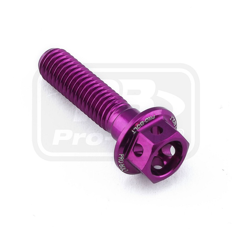 ΒΙΔΕΣ ΕΞΑΓΩΝΕΣ (ΧΑΡΑΓΜΕΝΕΣ) PRO-BOLT Aluminium Flanged Hex Head Bolt M5x(0.80mm)x20mm Race Spec Etched (LHX520RE)