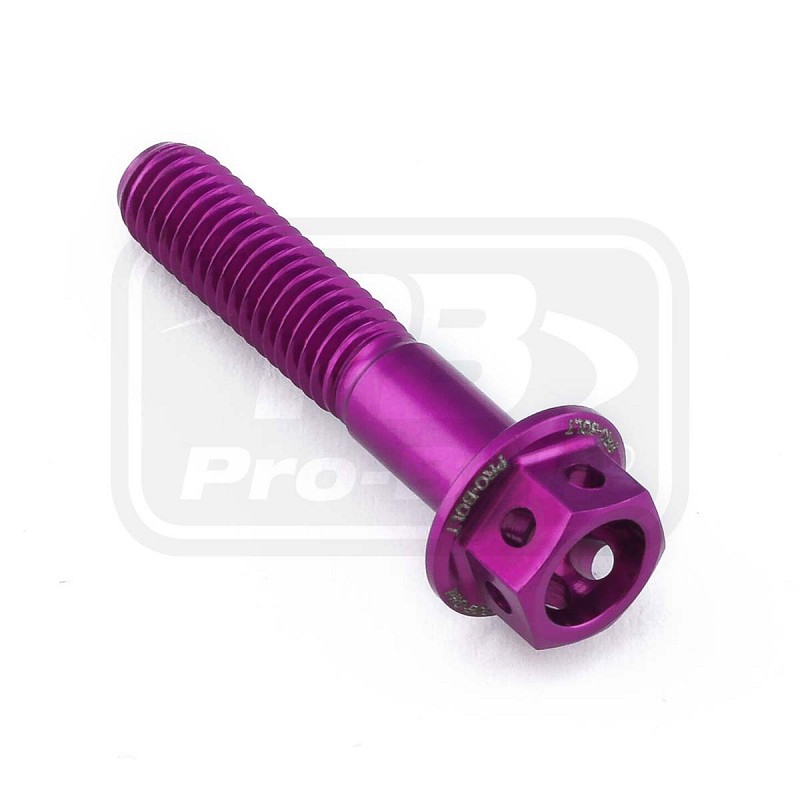 ΒΙΔΕΣ ΕΞΑΓΩΝΕΣ (ΧΑΡΑΓΜΕΝΕΣ) PRO-BOLT Aluminium Flanged Hex Head Bolt M5x(0.80mm)x25mm Race Spec Etched (LHX525RE)