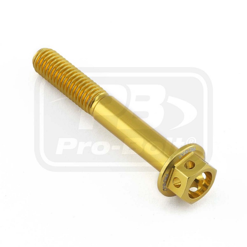 ΒΙΔΕΣ ΕΞΑΓΩΝΕΣ (ΧΑΡΑΓΜΕΝΕΣ) PRO-BOLT Aluminium Flanged Hex Head Bolt M5x(0.80mm)x35mm Race Spec Etched (LHX535RE)